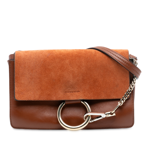 Chloé Handbags - Pre-Loved Chloé Small Suede and Calfskin Faye Crossbody